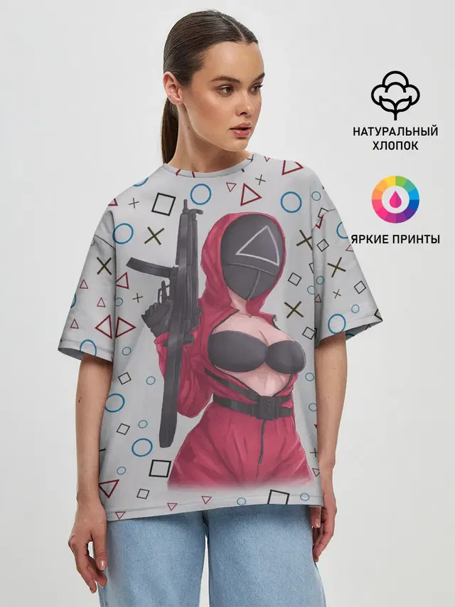 Женская футболка оверсайз