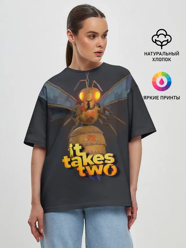 Женская футболка оверсайз