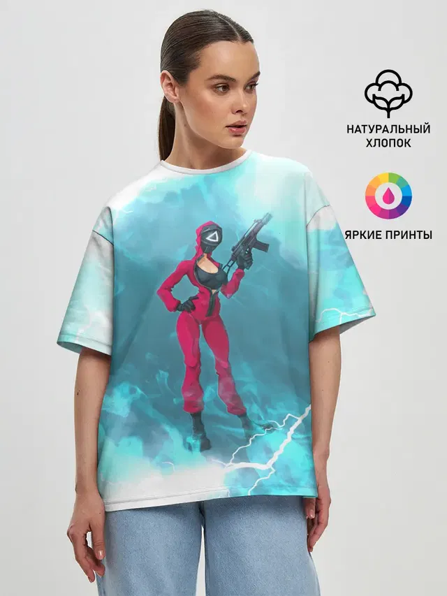 Женская футболка оверсайз