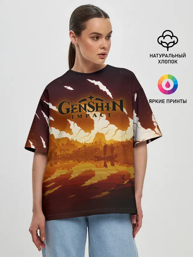 Женская футболка оверсайз