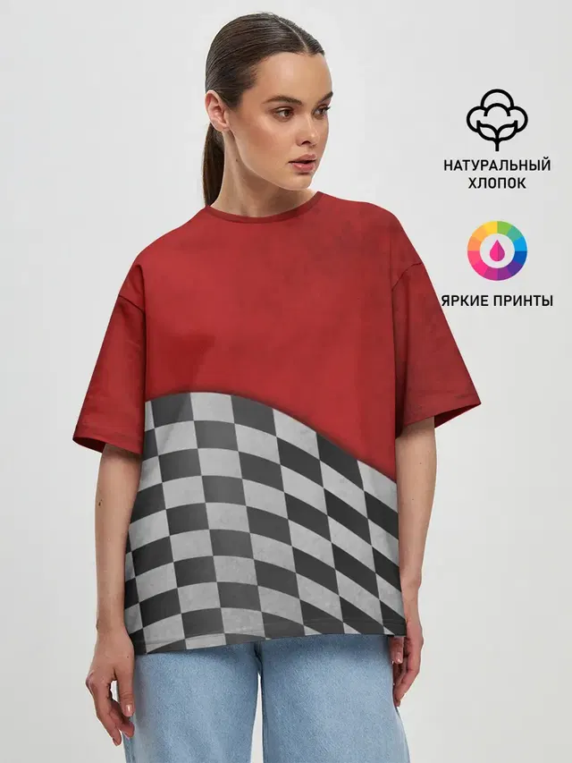 Женская футболка оверсайз