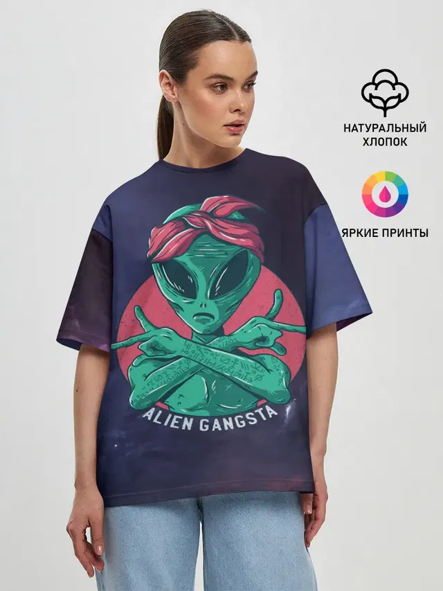 Женская футболка оверсайз