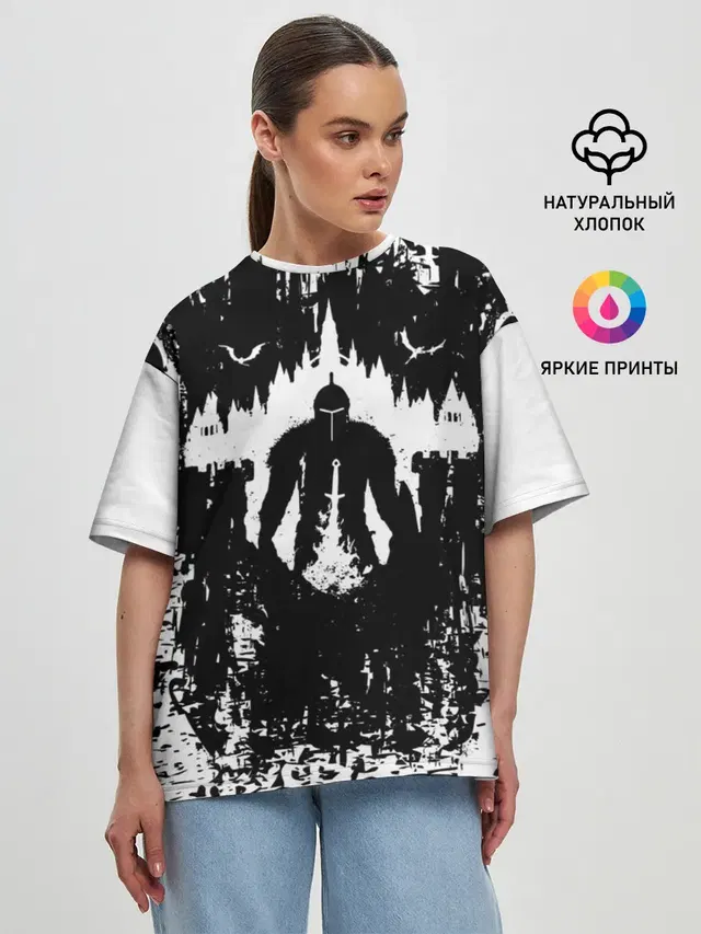 Женская футболка оверсайз