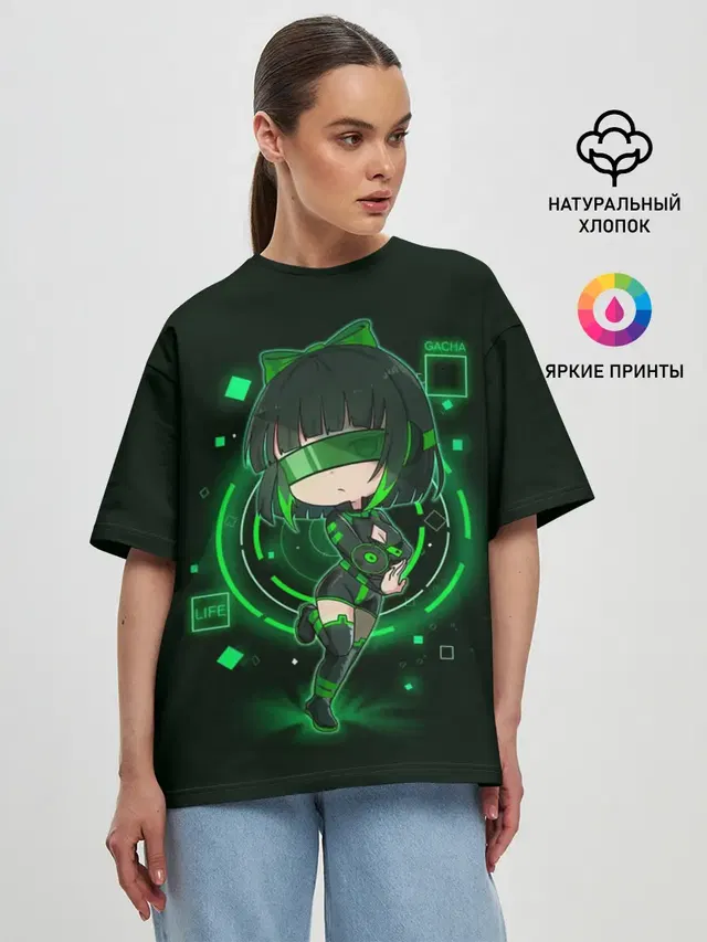 Женская футболка оверсайз