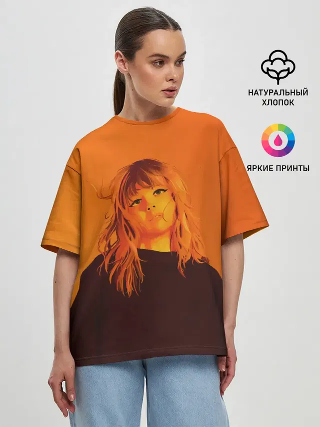 Женская футболка оверсайз