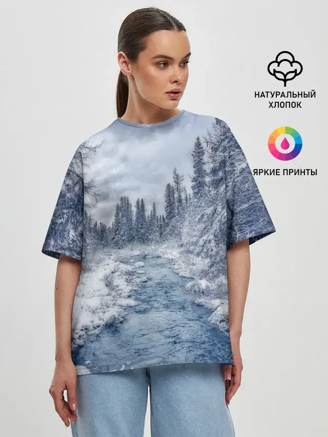 Женская футболка оверсайз