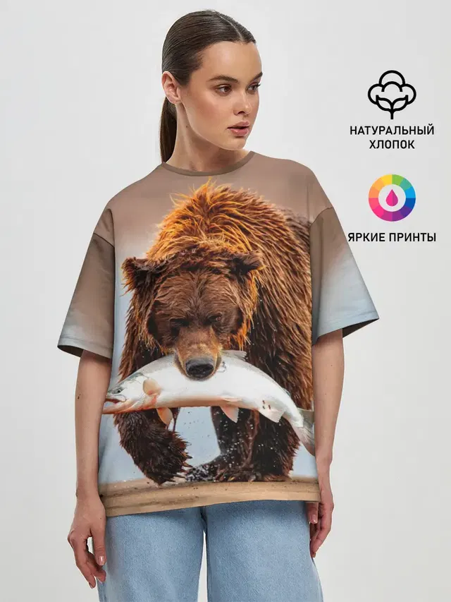 Женская футболка оверсайз