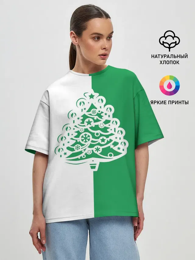 Женская футболка оверсайз