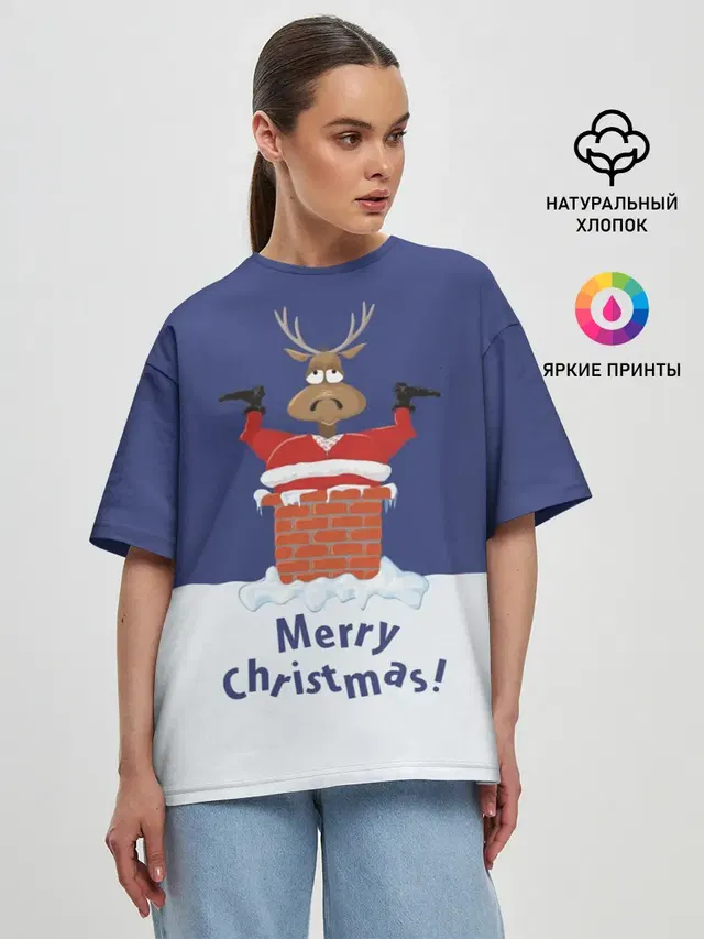 Женская футболка оверсайз
