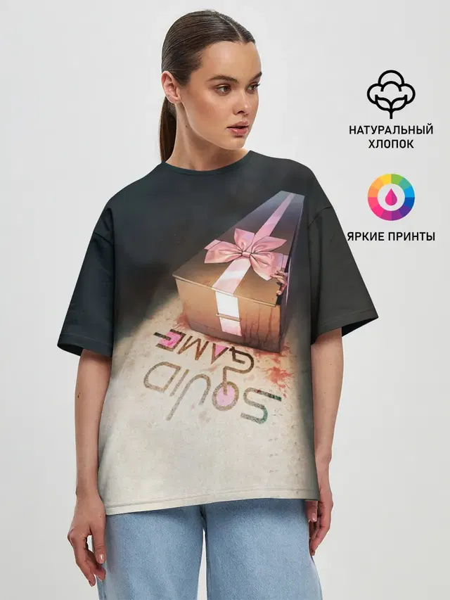 Женская футболка оверсайз