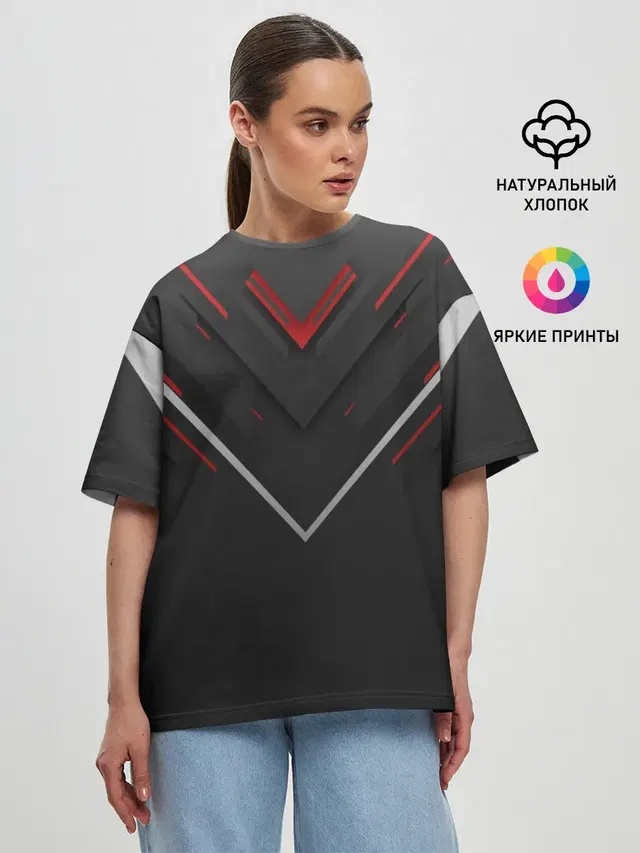 Женская футболка оверсайз