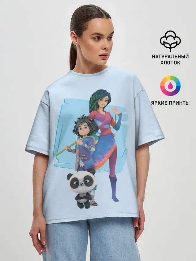 Женская футболка оверсайз