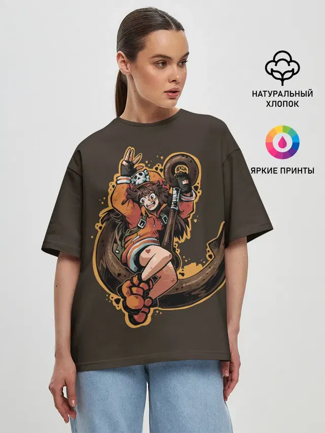 Женская футболка оверсайз