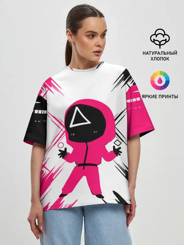 Женская футболка оверсайз
