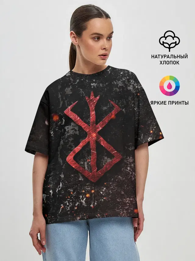 Женская футболка оверсайз