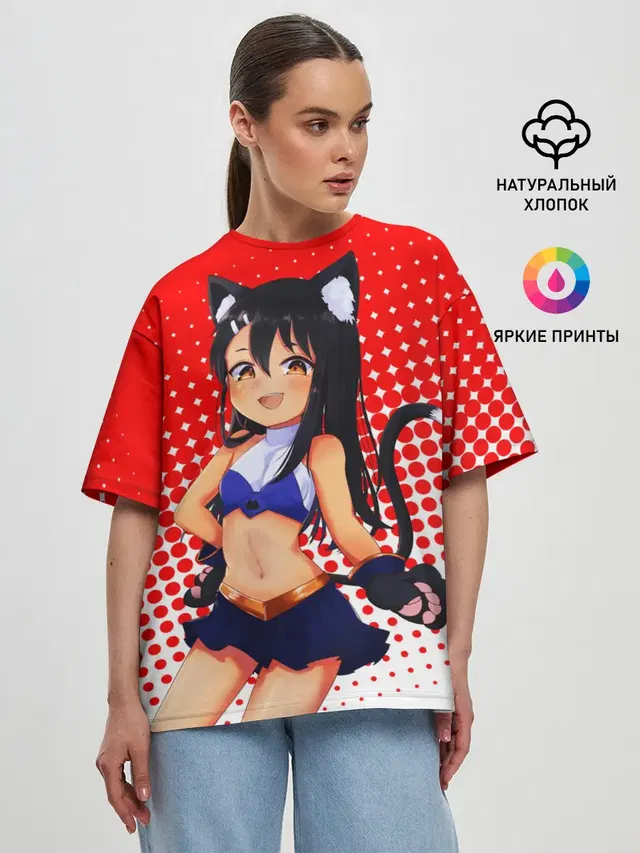Женская футболка оверсайз