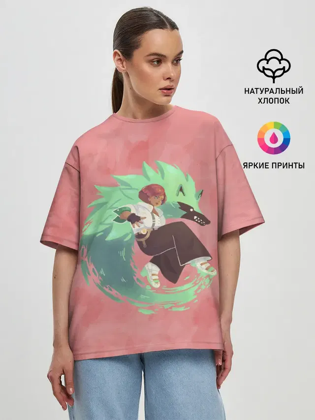 Женская футболка оверсайз