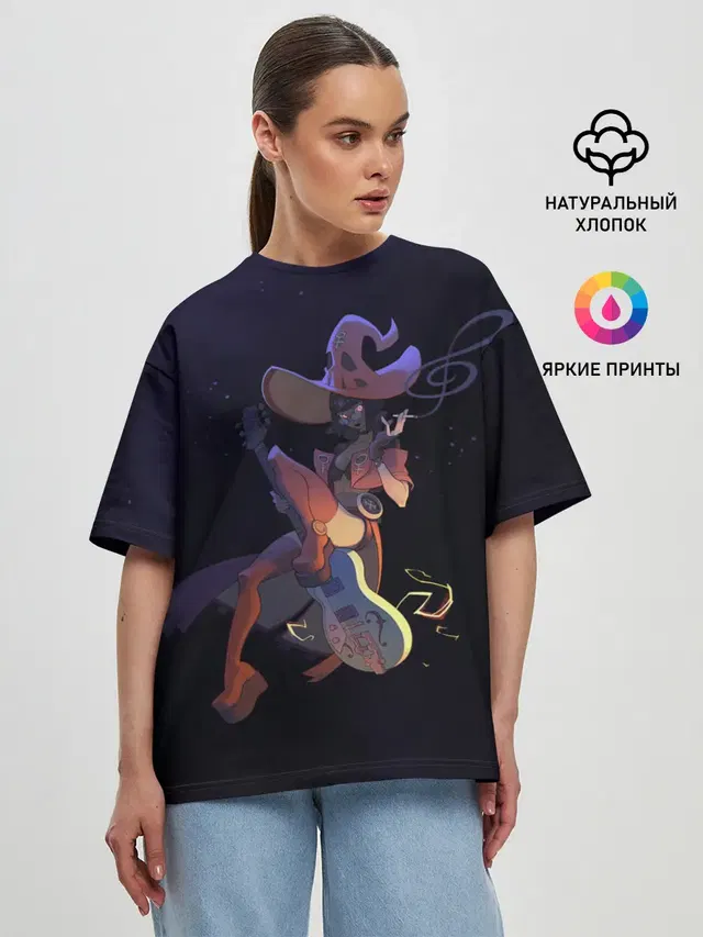 Женская футболка оверсайз
