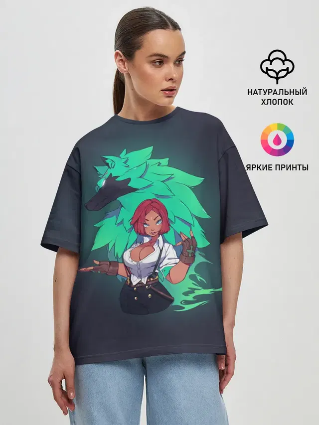 Женская футболка оверсайз