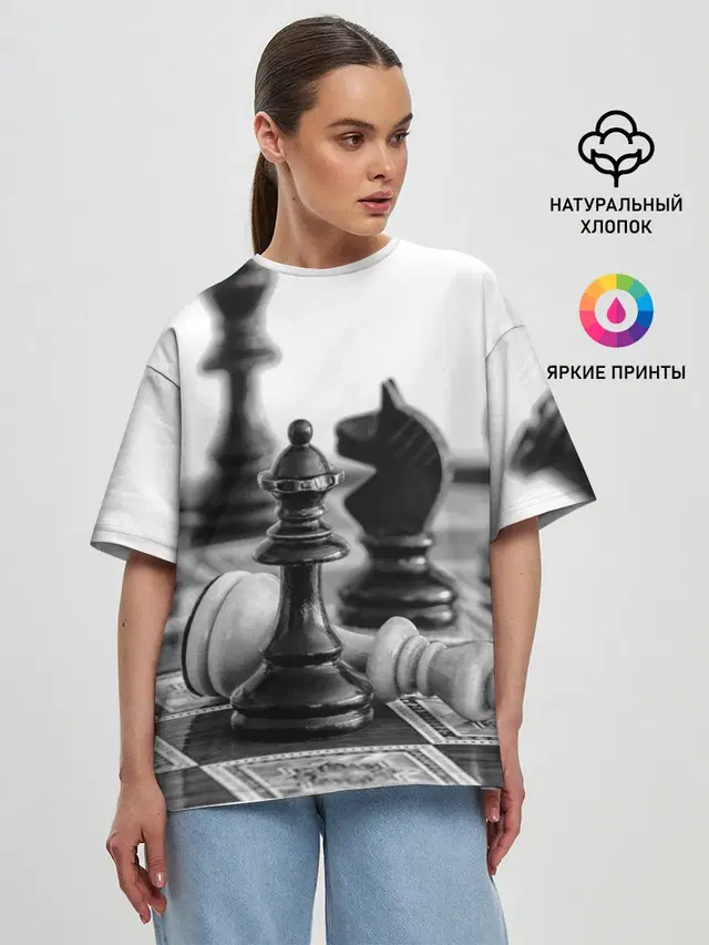 Женская футболка оверсайз