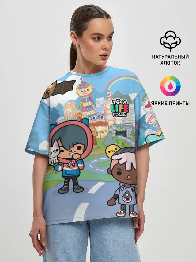 Женская футболка оверсайз