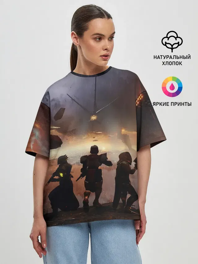 Женская футболка оверсайз