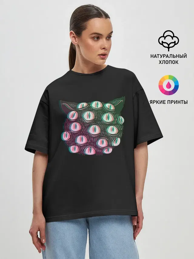 Женская футболка оверсайз