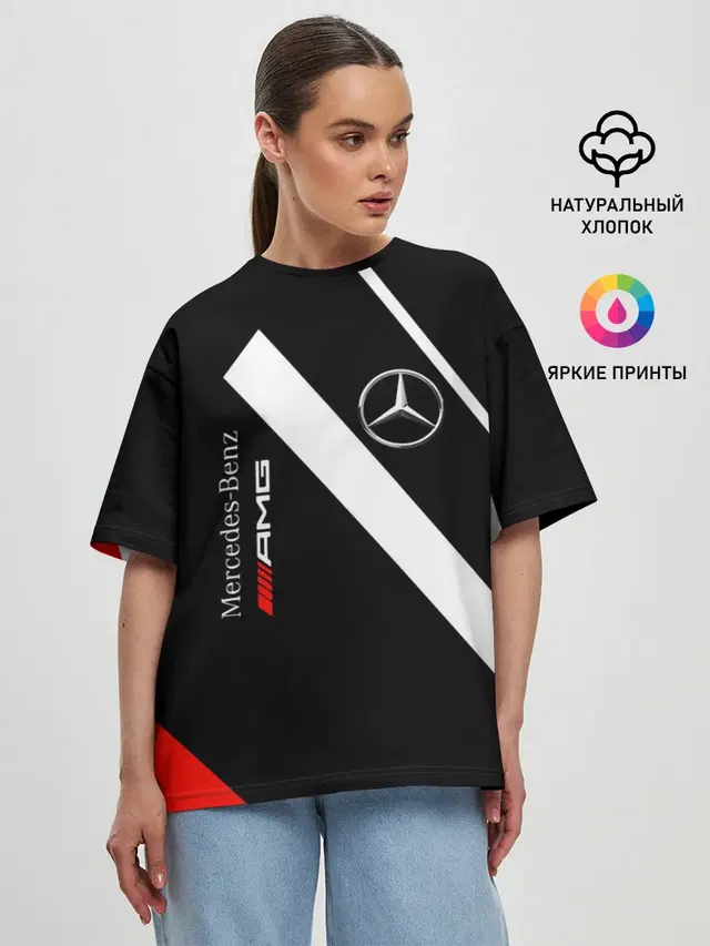 Женская футболка оверсайз