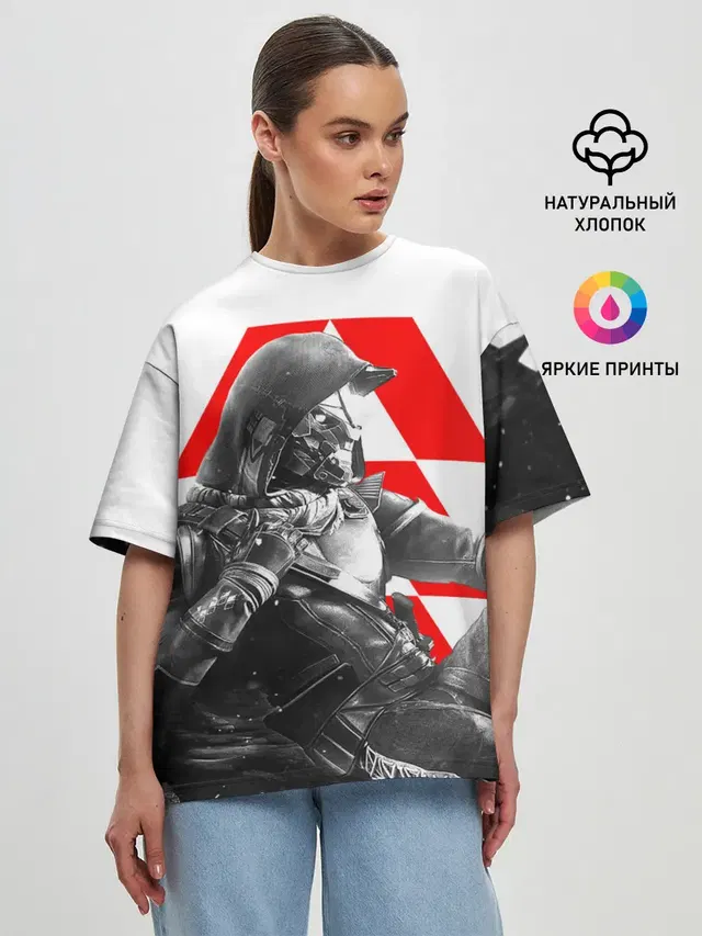 Женская футболка оверсайз