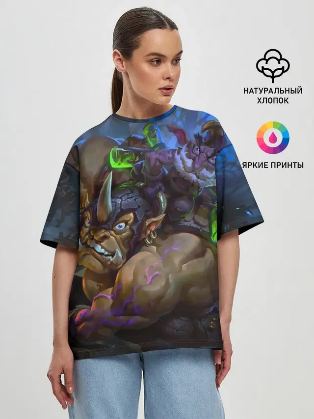 Женская футболка оверсайз