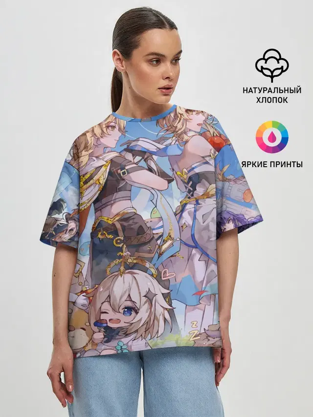 Женская футболка оверсайз