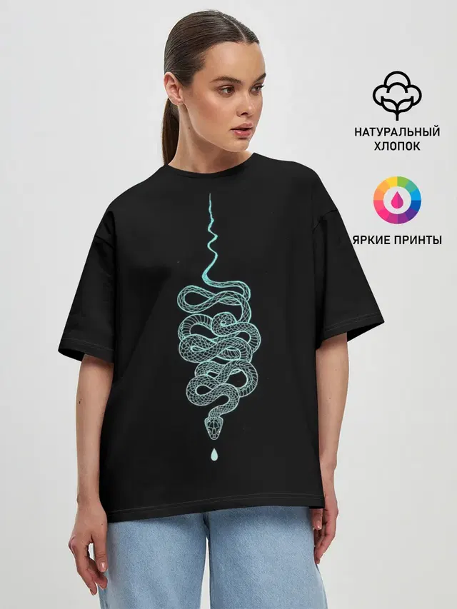 Женская футболка оверсайз