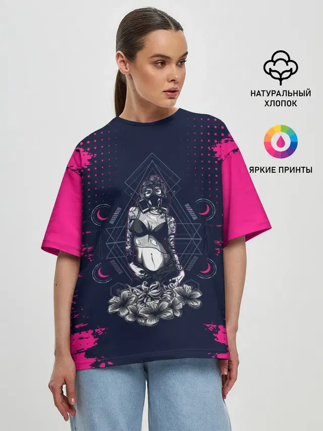 Женская футболка оверсайз