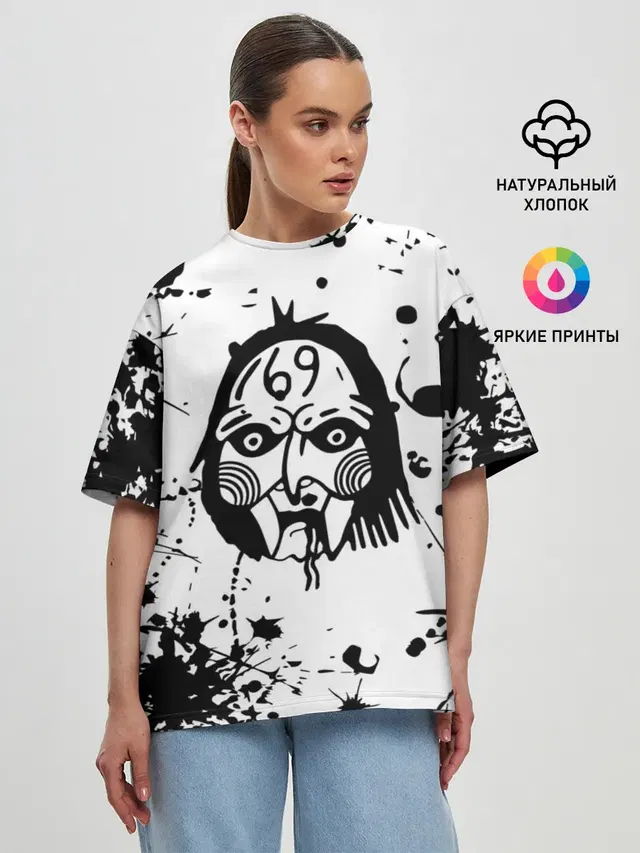 Женская футболка оверсайз с принтом «6IX9INE — 6IX9INE TEKASHI 69»