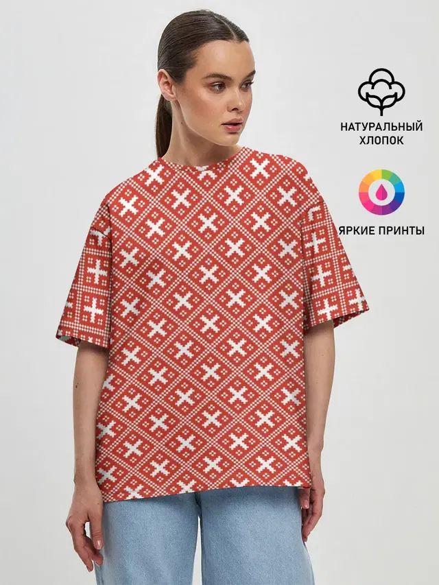 Женская футболка оверсайз