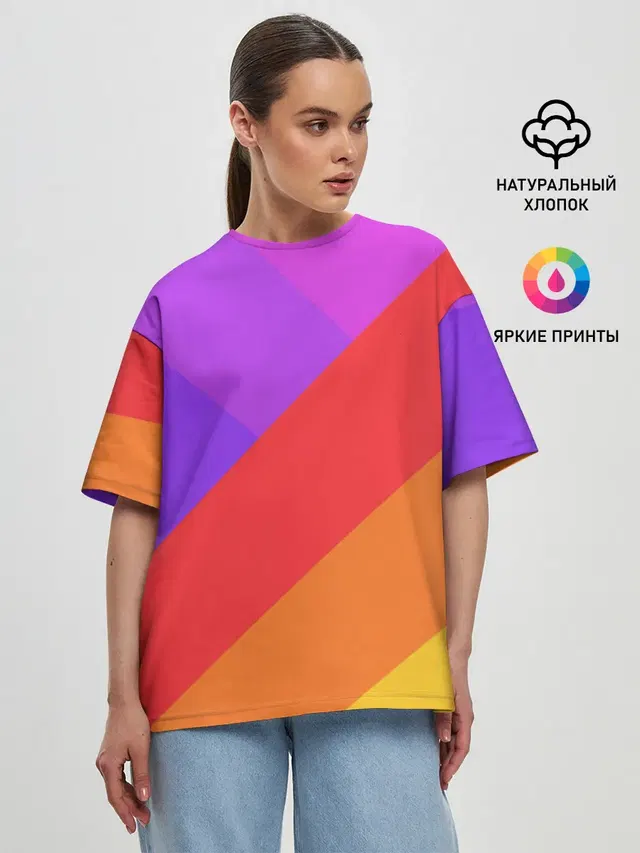 Женская футболка оверсайз
