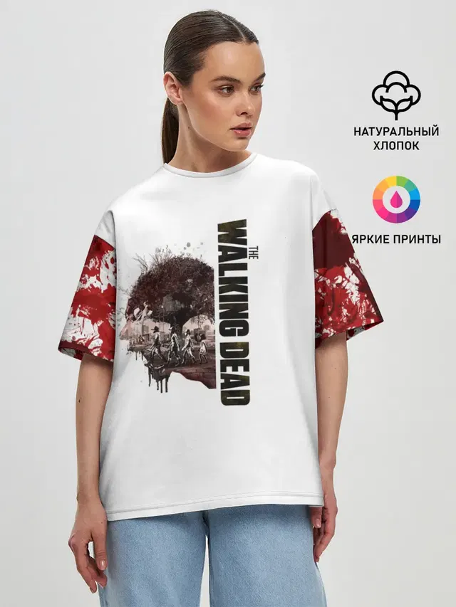 Женская футболка оверсайз
