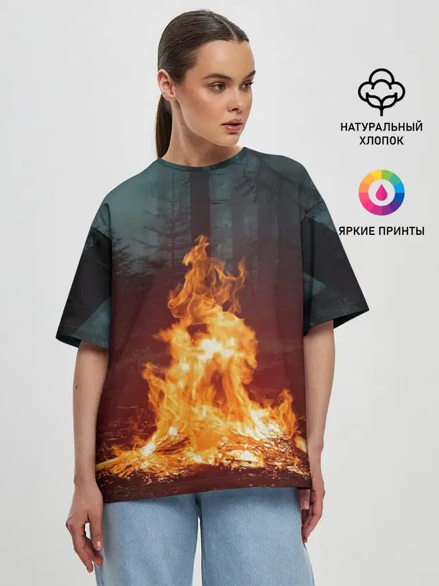 Женская футболка оверсайз