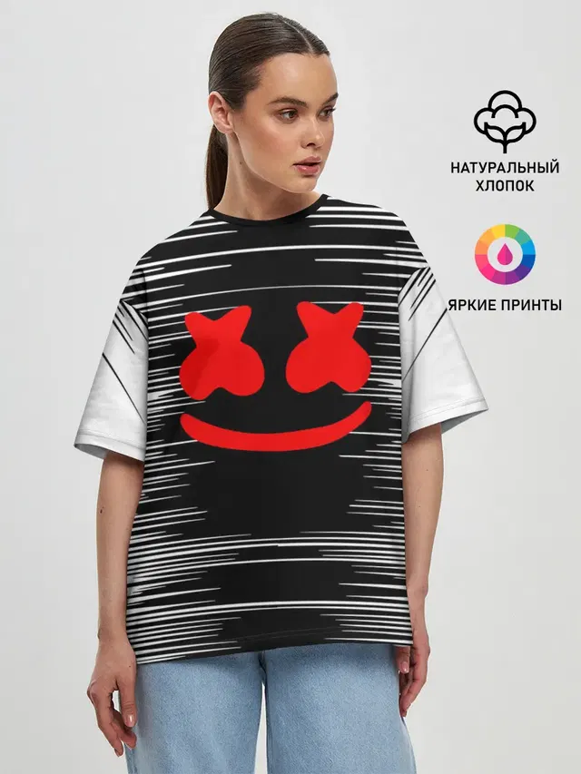 Женская футболка оверсайз