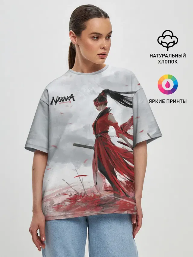Женская футболка оверсайз