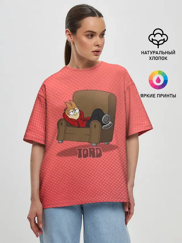Женская футболка оверсайз