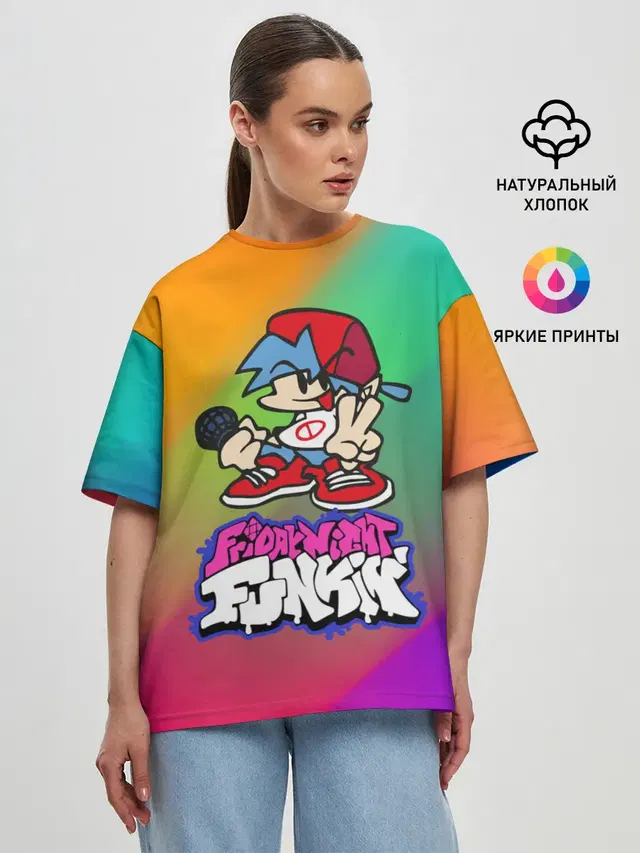 Женская футболка оверсайз