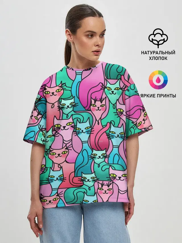 Женская футболка оверсайз