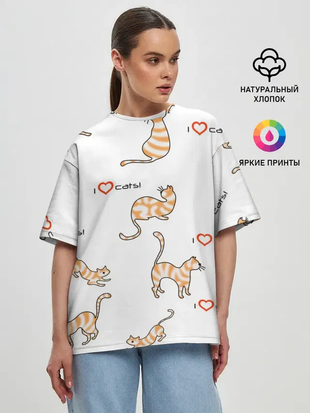 Женская футболка оверсайз