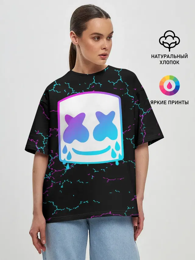 Женская футболка оверсайз