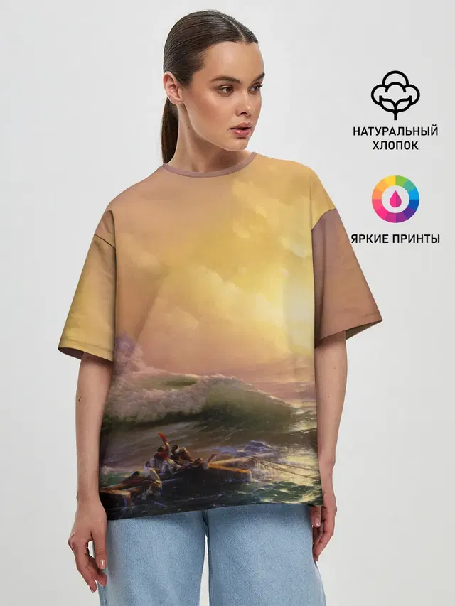 Женская футболка оверсайз