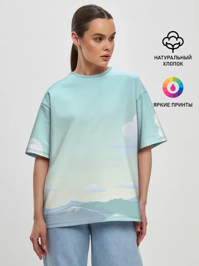 Женская футболка оверсайз