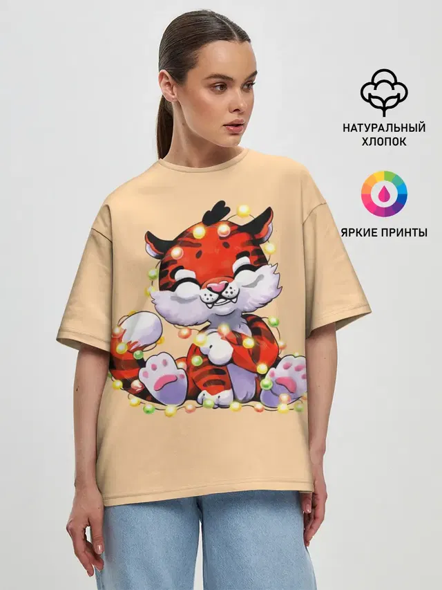 Женская футболка оверсайз