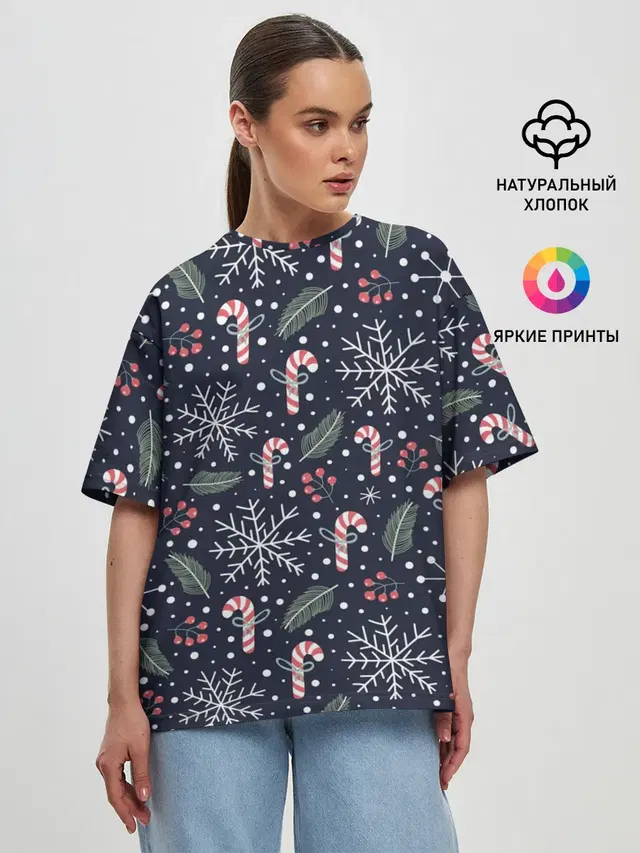 Женская футболка оверсайз