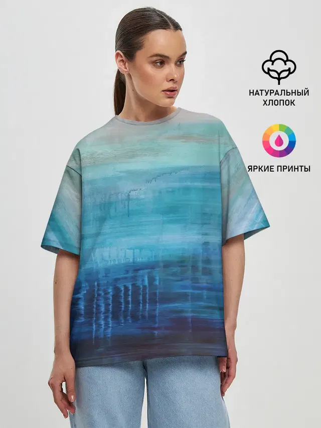 Женская футболка оверсайз